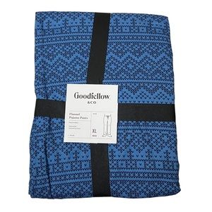 Goodfellow&co. Flannel Pajama Pants XL Adjustable Drawstring Waist Blue
